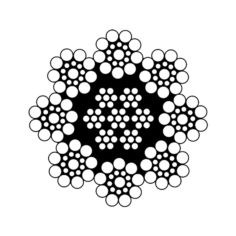 ASTM A1023 6X19 stålkerne høj brudkraft løftewire reb